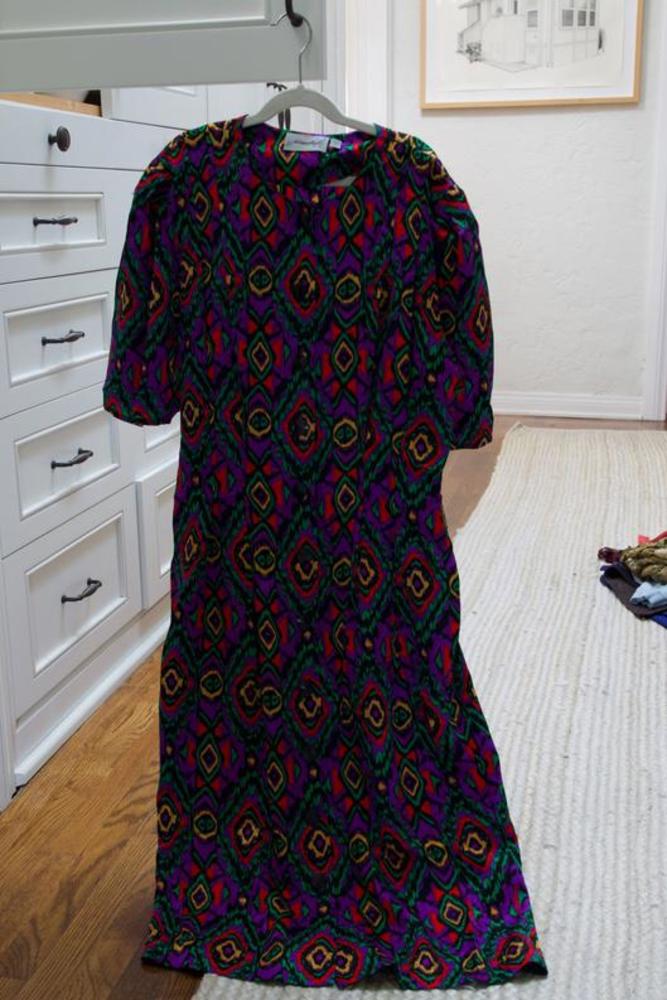 Adrianna Papell silk colorful dress, size 10